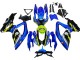 Lojas Carenagens Moto Suzuki GSXR 600 / GSXR 750 2008-2010 - Azul Verde Fluorescente Tubarão