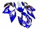 Lojas Carenagens Moto Suzuki GSXR 600 / GSXR 750 2008-2010 - Branco Azul Rosa Ecstar Motul