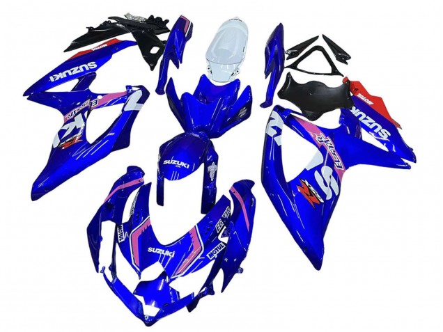 Lojas Carenagens Moto Suzuki GSXR 600 / GSXR 750 2008-2010 - Branco Azul Rosa Ecstar Motul