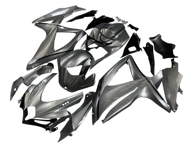 Lojas Carenagens Moto Suzuki GSXR 600 / GSXR 750 2008-2010 - Cinzento Fosco Preto