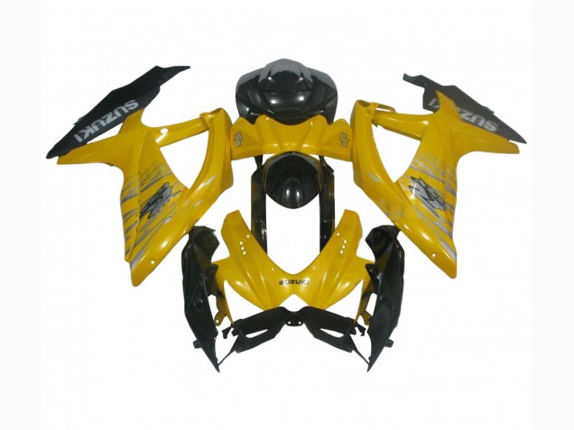 Lojas Carenagens Moto Suzuki GSXR 600 / GSXR 750 2008-2010 - Amarelo Preto Brilhante