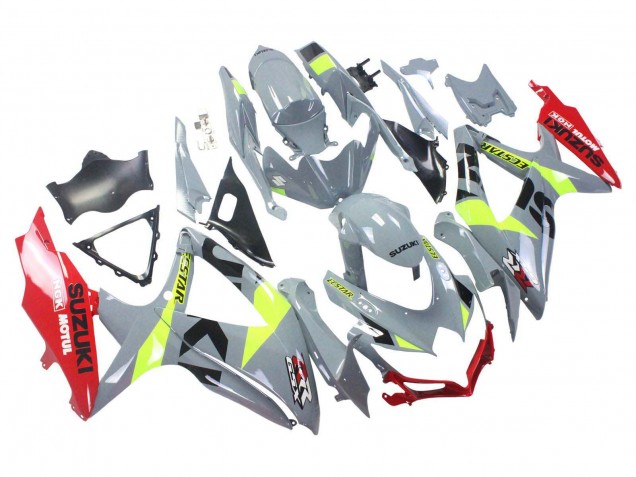 Lojas Carenagens Moto Suzuki GSXR 600 / GSXR 750 2008-2010 - Cinzento Amarelo Vermelho