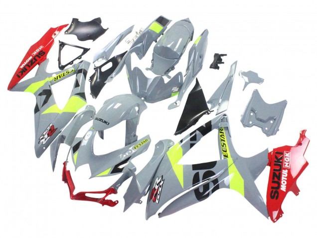 Lojas Carenagens Moto Suzuki GSXR 600 / GSXR 750 2008-2010 - Cinzento Amarelo Vermelho