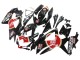 Lojas Carenagens Moto Suzuki GSXR 600 / GSXR 750 2008-2010 - Preto Brilhante Vermelho Branco Motul Lucky Strike