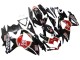 Lojas Carenagens Moto Suzuki GSXR 600 / GSXR 750 2008-2010 - Preto Brilhante Vermelho Branco Motul Lucky Strike