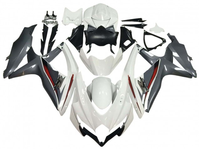 Lojas Carenagens Moto Suzuki GSXR 600 / GSXR 750 2008-2010 - Branco Cinzento Vermelho