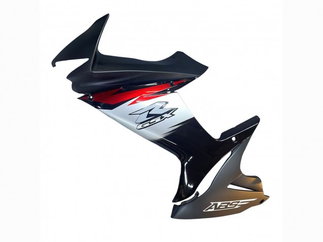 Lojas Carenagens Moto Suzuki GSXR 600 / GSXR 750 2011-2024 - Preto Brilhante Forjado Fibra de Carbono Prata Vermelho