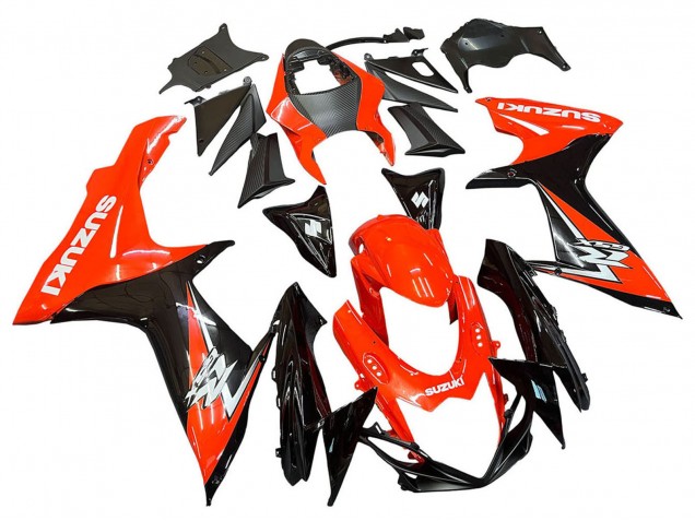 Lojas Kits Carenagens Moto Suzuki GSXR 600 / GSXR 750 2011-2024 - Vermelho Preto Brilhante