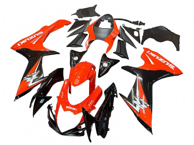 Lojas Kits Carenagens Moto Suzuki GSXR 600 / GSXR 750 2011-2024 - Vermelho Preto Brilhante