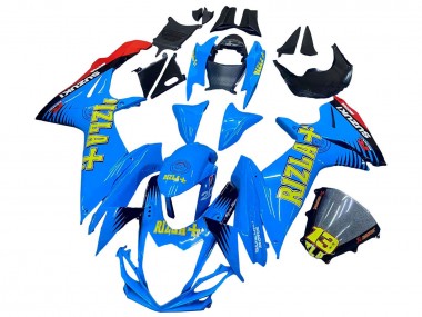 Lojas Carenagens Moto Suzuki GSXR 600 / GSXR 750 2011-2024 - Azul Ouro Vermelho Preto Rizla
