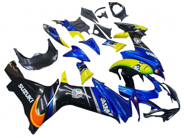 Lojas Carenagens Moto Suzuki GSXR 600 / GSXR 750 2011-2024 - Azul Amarelo