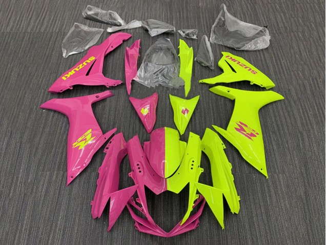 Lojas Carenagens Moto Suzuki GSXR 600 / GSXR 750 2011-2024 - Rosa Amarelo Divisão