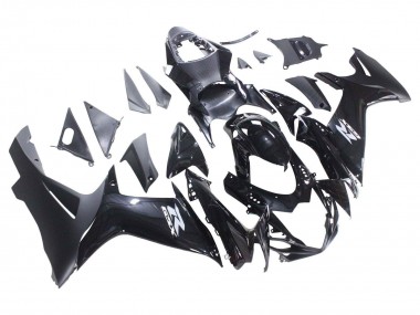 Lojas Carenagens Moto Suzuki GSXR 600 / GSXR 750 2011-2024 - Preto Brilhante Preto Fosco Branco Decal