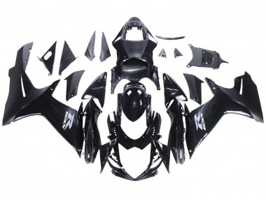 Lojas Carenagens Moto Suzuki GSXR 600 / GSXR 750 2011-2024 - Preto Brilhante Preto Fosco Branco Decal