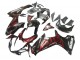 Lojas Carenagens Moto Suzuki GSXR 600 / GSXR 750 2011-2024 - Preto Brilhante Vermelho Chama