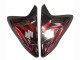 Lojas Carenagens Moto Suzuki GSXR 600 / GSXR 750 2011-2024 - Preto Brilhante Vermelho Chama