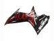 Lojas Carenagens Moto Suzuki GSXR 600 / GSXR 750 2011-2024 - Preto Brilhante Vermelho Chama