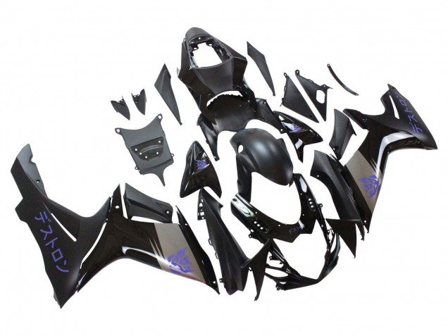 Lojas Carenagens Moto Suzuki GSXR 600 / GSXR 750 2011-2024 - Preto Fosco Cinzento Roxo