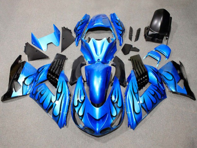 Lojas Carenagens Moto Suzuki GSXR 600 / GSXR 750 2011-2024 - Azul Preto Chama