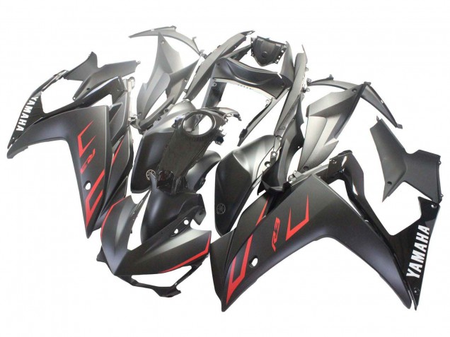 Lojas Carenagens Moto Yamaha YZF R3/R25 2015-2018 - Preto Brilhante Preto Fosco Vermelho