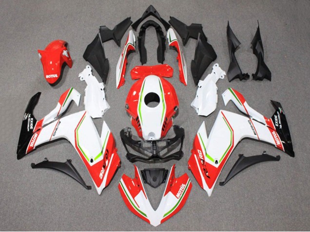 Lojas Carenagens Moto Yamaha YZF R3/R25 2015-2018 - Branco Vermelho Verde Preto Motul