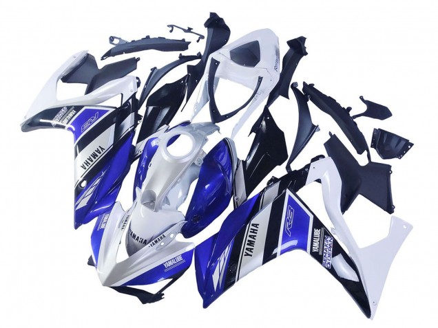 Lojas Carenagens Moto Yamaha YZF R3/R25 2015-2018 - Branco Azul Preto Yamalube