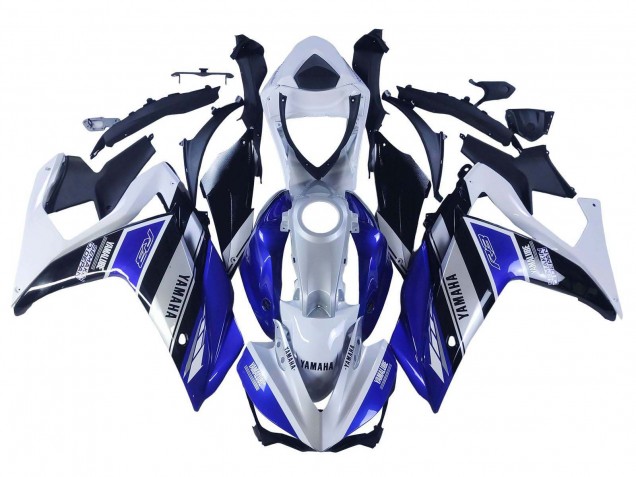 Lojas Carenagens Moto Yamaha YZF R3/R25 2015-2018 - Branco Azul Preto Yamalube