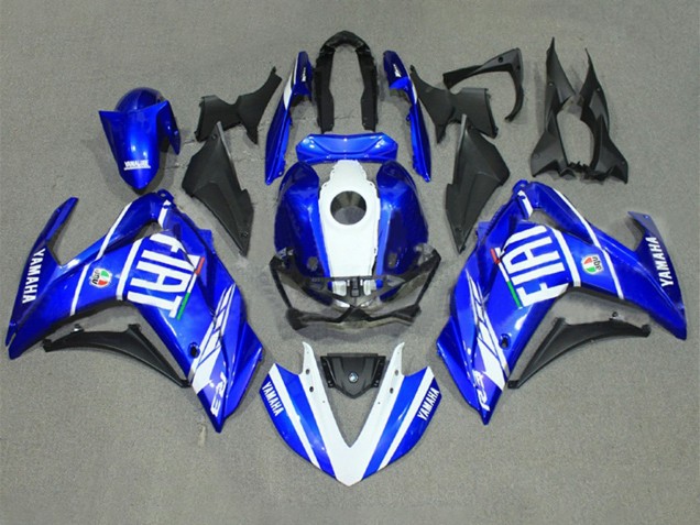 Lojas Carenagens Moto Yamaha YZF R3/R25 2015-2018 - Azul Branco Fiat