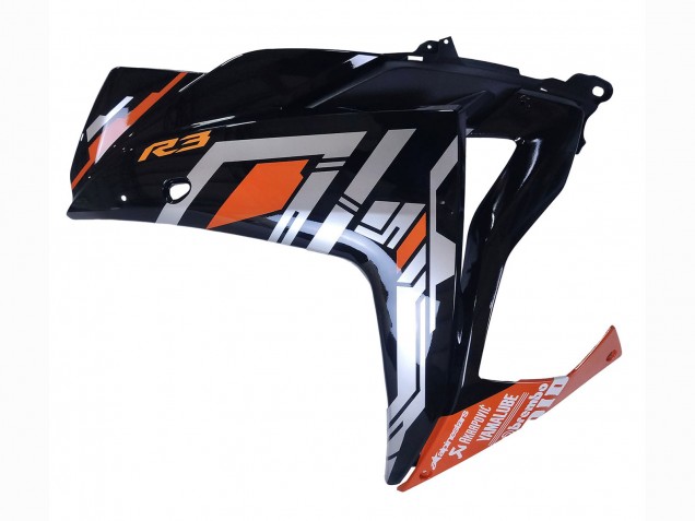 Lojas Carenagens Moto Yamaha YZF R3/R25 2015-2018 - Azul Laranja Prata Yamalube