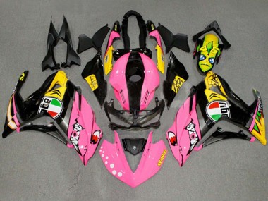 Lojas Carenagens Moto Yamaha YZF R3/R25 2015-2018 - Rosa Amarelo Preto Tubarão 46
