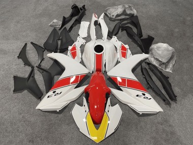 Lojas Carenagens Moto Yamaha YZF R3/R25 2015-2018 - Branco Vermelho Preto