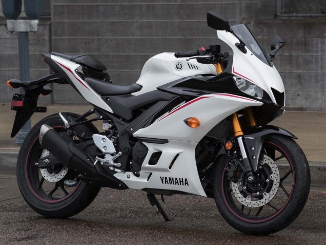 Lojas Carenagens Moto Yamaha YZF R3/R25 2015-2018 - Branco Vermelho
