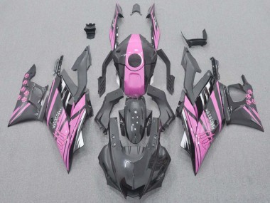 Lojas Carenagens Moto Yamaha YZF R3/R25 2015-2018 - Rosa Preto Brilhante