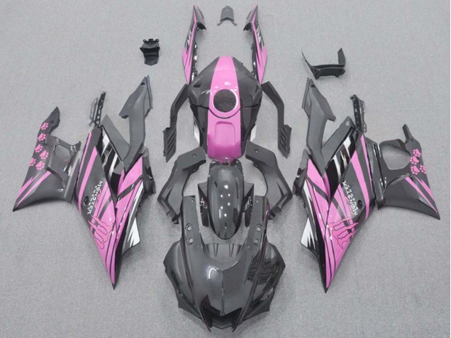 Lojas Carenagens Moto Yamaha YZF R3/R25 2015-2018 - Rosa Preto Brilhante