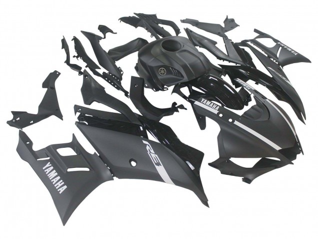 Lojas Carenagens Moto Yamaha YZF R3/R25 2019-2021 - Preto Fosco Prata