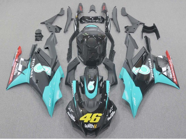 Lojas Carenagens Moto Yamaha YZF R3/R25 2019-2021 - Azul Claro Vermelho Preto Petronas 46