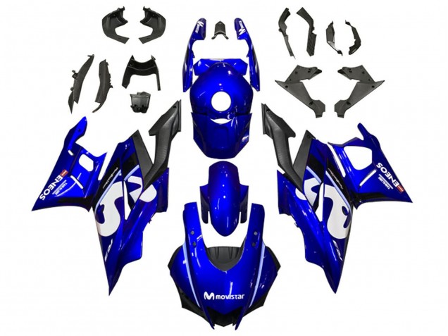 Lojas Carenagens Moto Yamaha YZF R3/R25 2019-2021 - Azul Branco Preto MoviStar ENEOS