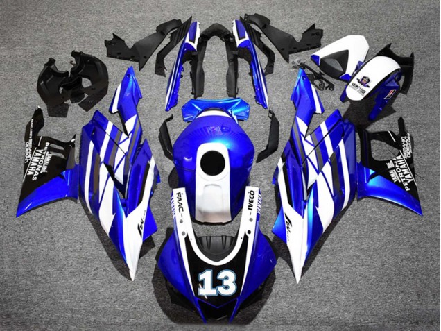 Lojas Carenagens Moto Yamaha YZF R3/R25 2019-2021 - Azul Branco Preto Yamalube Petronas 13