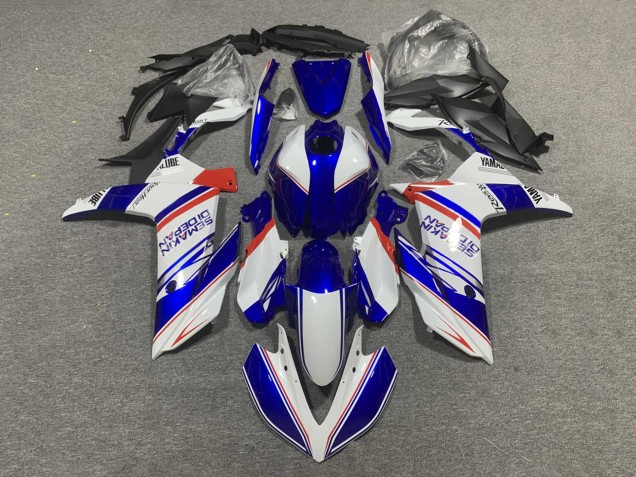 Lojas Carenagens Moto Yamaha YZF R3/R25 2019-2021 - Branco Azul Vermelho Semakin Didepan