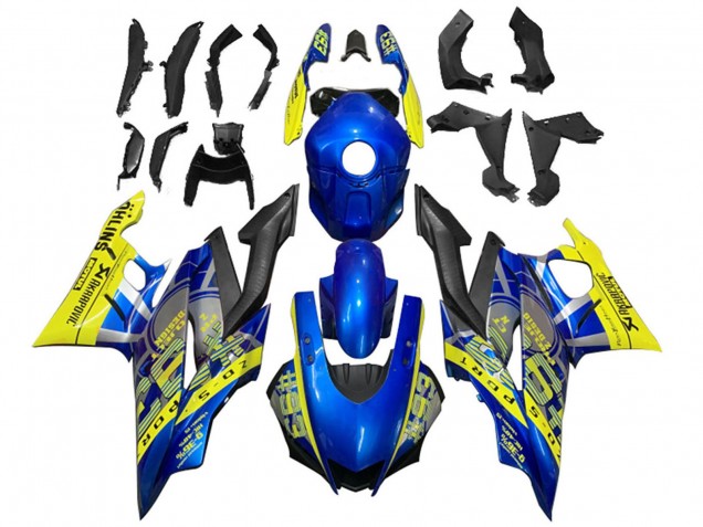 Lojas Carenagens Moto Yamaha YZF R3/R25 2019-2021 - Amarelo Azul Preto Motul
