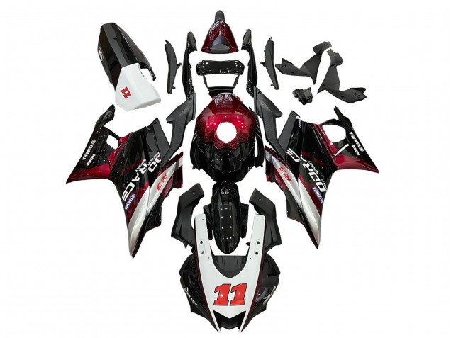 Lojas Carenagens Moto Yamaha YZF R3/R25 2019-2021 - Branco Vermelho Preto 11