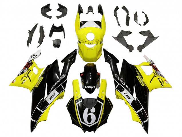 Lojas Carenagens Moto Yamaha YZF R3/R25 2019-2021 - Amarelo Branco Preto Brilhante Lenovo 6