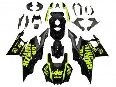 Lojas Carenagens Moto Yamaha YZF R3/R25 2019-2021 - Preto Amarelo Néon 46
