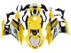 Lojas Carenagens Moto Yamaha YZF R3/R25 2019-2021 - Amarelo Branco Preto Listra