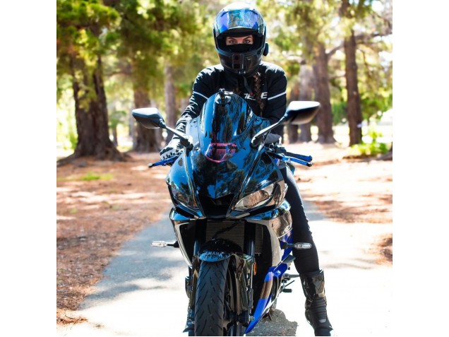 Lojas Carenagens Moto Yamaha YZF R3/R25 2022-2024 - Azul Preto Brilhante