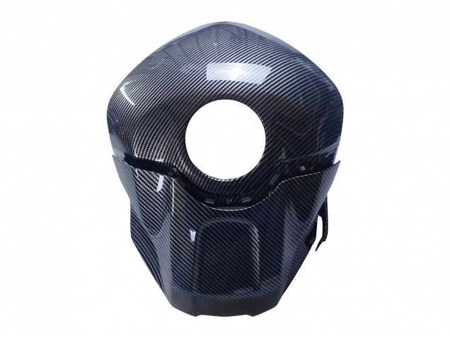 Lojas Carenagens Moto Yamaha YZF R3/R25 2022-2024 - Preto Fibra de Carbono Estilo Ouro Vermelho ABBOT