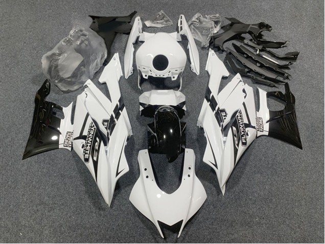Lojas Carenagens Moto Yamaha YZF R3/R25 2022-2024 - Branco Preto Brilhante