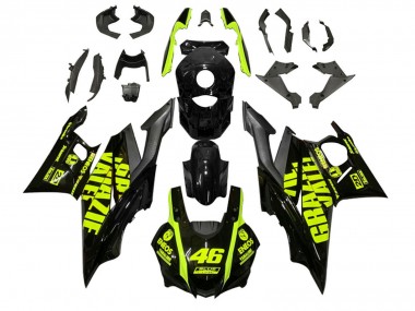 Lojas Carenagens Moto Yamaha YZF R3/R25 2022-2024 - Preto Verde ENEOS 46