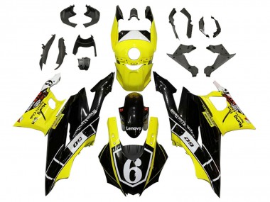 Lojas Carenagens Moto Yamaha YZF R3/R25 2022-2024 - Amarelo Branco Preto Lenovo 6