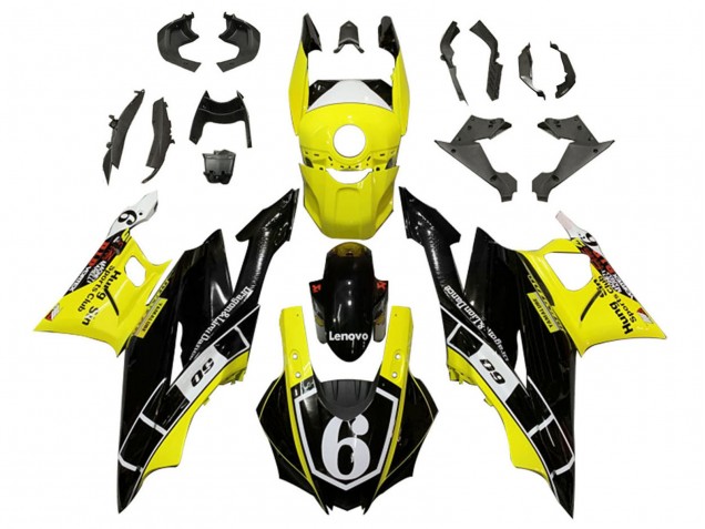 Lojas Carenagens Moto Yamaha YZF R3/R25 2022-2024 - Amarelo Branco Preto Lenovo 6
